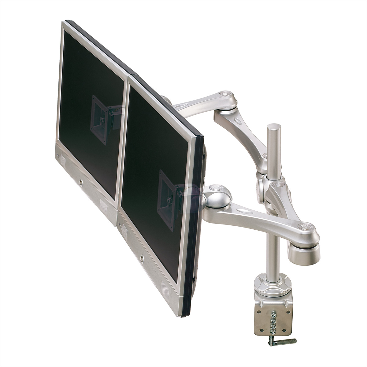 LCD-Doppelarm Monitorarm, Trägerstange, ROLINE Tischmontage Gelenke, Tischmontage 4