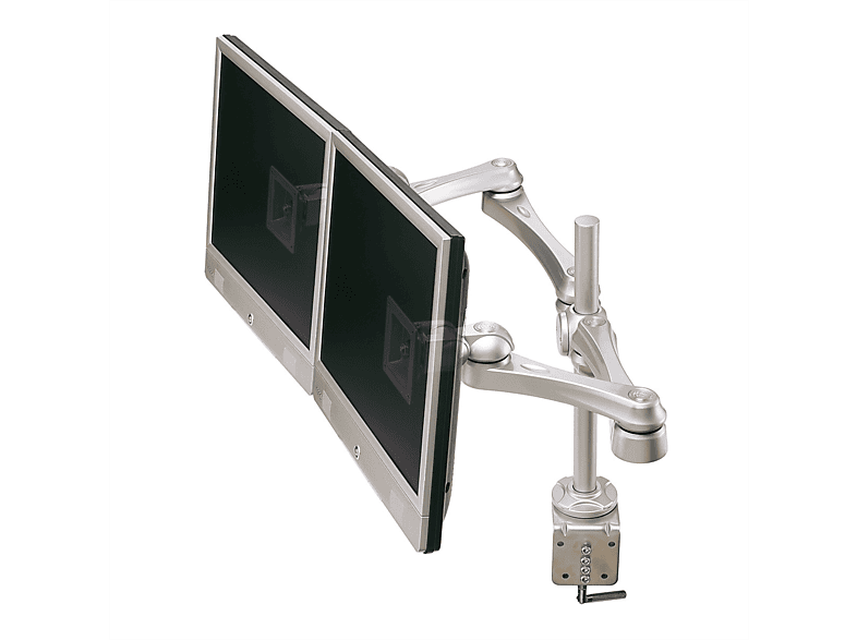 ROLINE LCD-Doppelarm Trägerstange, 4 Gelenke, Tischmontage Monitorarm, Tischmontage