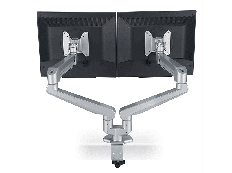 ROLINE LCD-Doppelarm, Tischmontage, Gasfeder, 5 Gelenke Monitorarm, Tischmontage