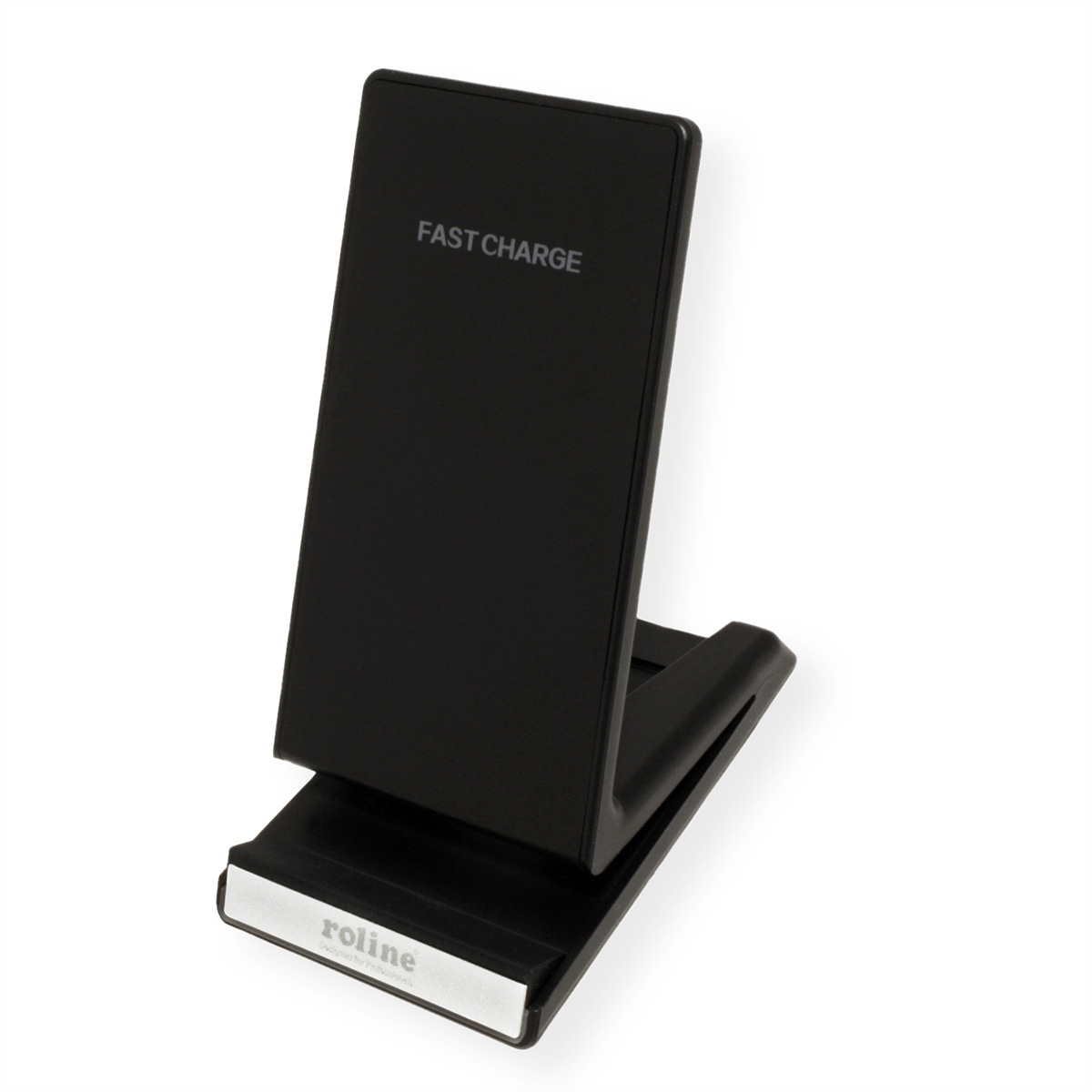 ROLINE Wireless Charging Ständer für schwarz 10W Ladestation Mobilgeräte