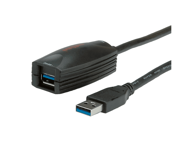 ROLINE USB 3.2 Gen 1 Aktives Repeater Kabel USB 3.2 Verlängerungskabel