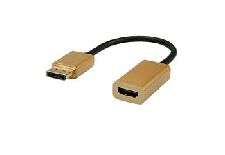 ROLINE GOLD 4K DisplayPort-HDMI Adapter, Aktiv, v1.2, DP ST - HDMI BU DisplayPort-HDMI Adapter