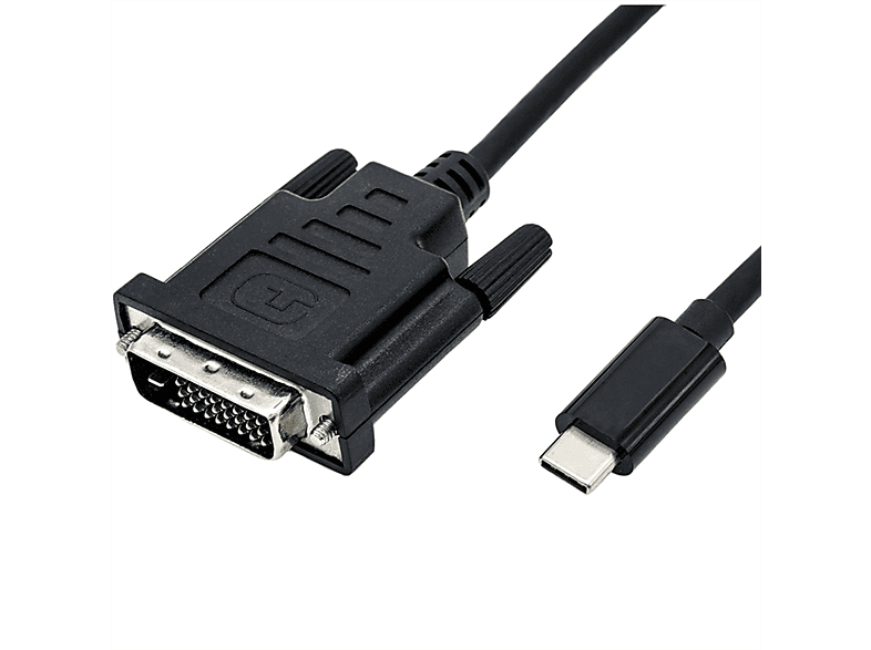 ROLINE USB Typ C - DVI Adapterkabel, ST/ST USB-DVI Adapter