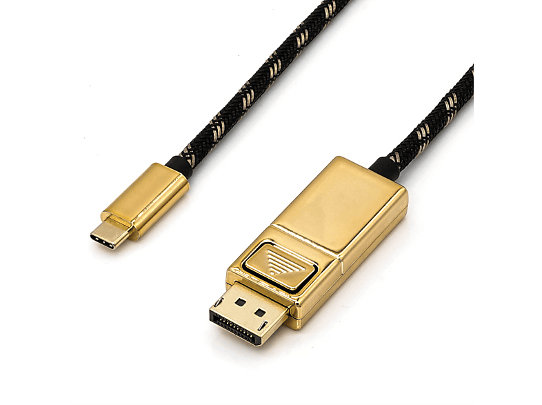 - DisplayPort ST/ST USB Typ USB-DisplayPort Adapter GOLD C ROLINE v1.2, Adapterkabel,