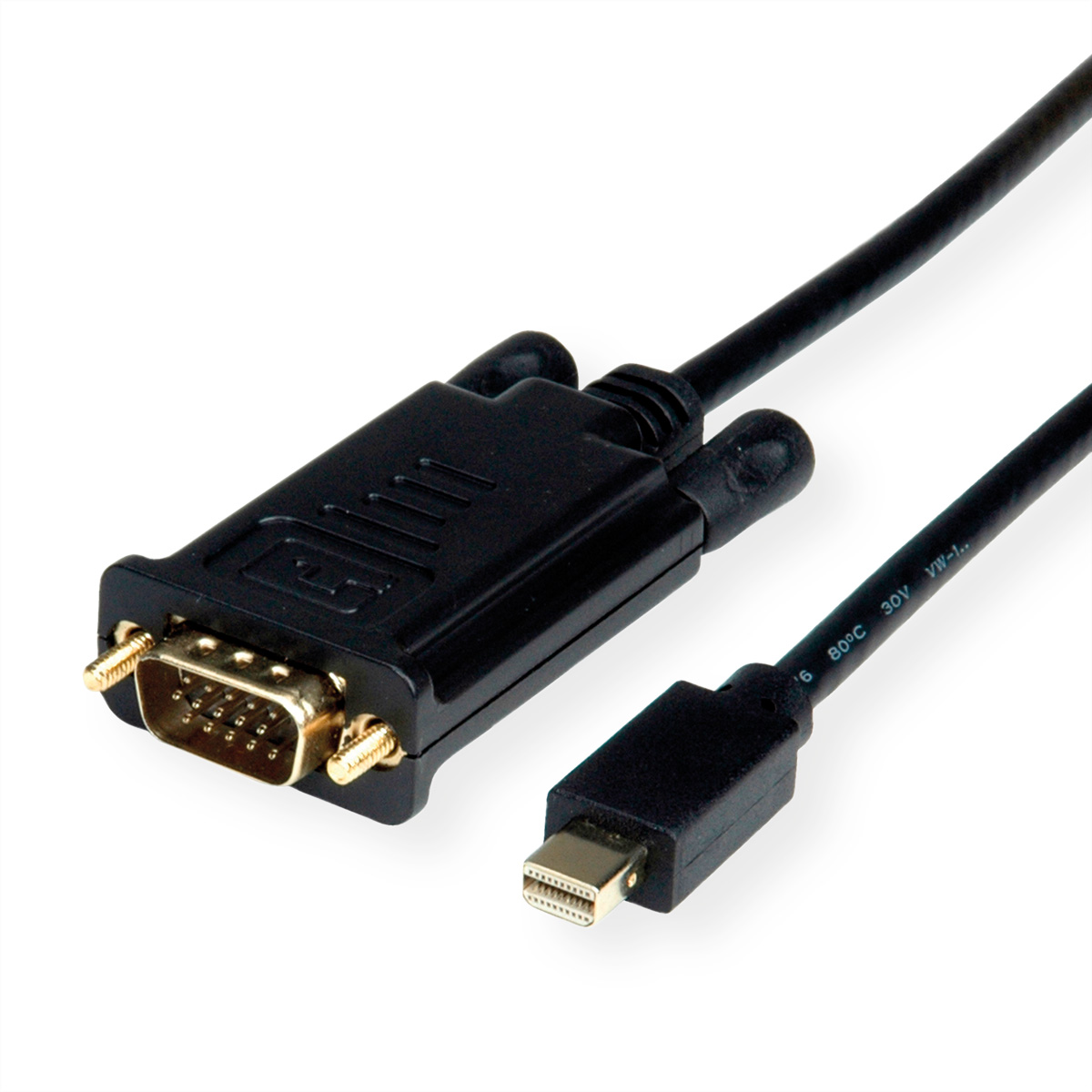 ROLINE DP DisplayPort-VGA Mini - ST Kabel ST Adapter Mini Mini DisplayPort-VGA, VGA