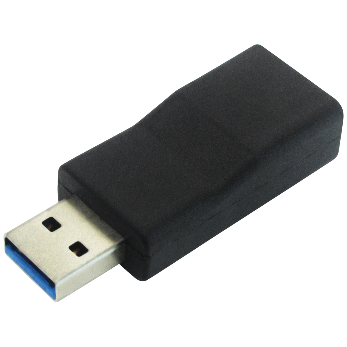 Adaptateur USB vers USB-A noir.