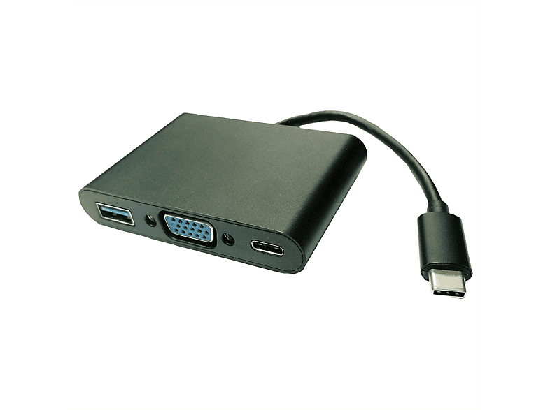 VALUE Display Adapter USB Typ C - VGA + USB 3.2 Gen 1 A + Typ C PD USB-VGA Adapter