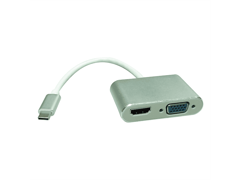 ROLINE Display Adapter USB - HDMI USB-HDMI Typ C VGA Adapter 