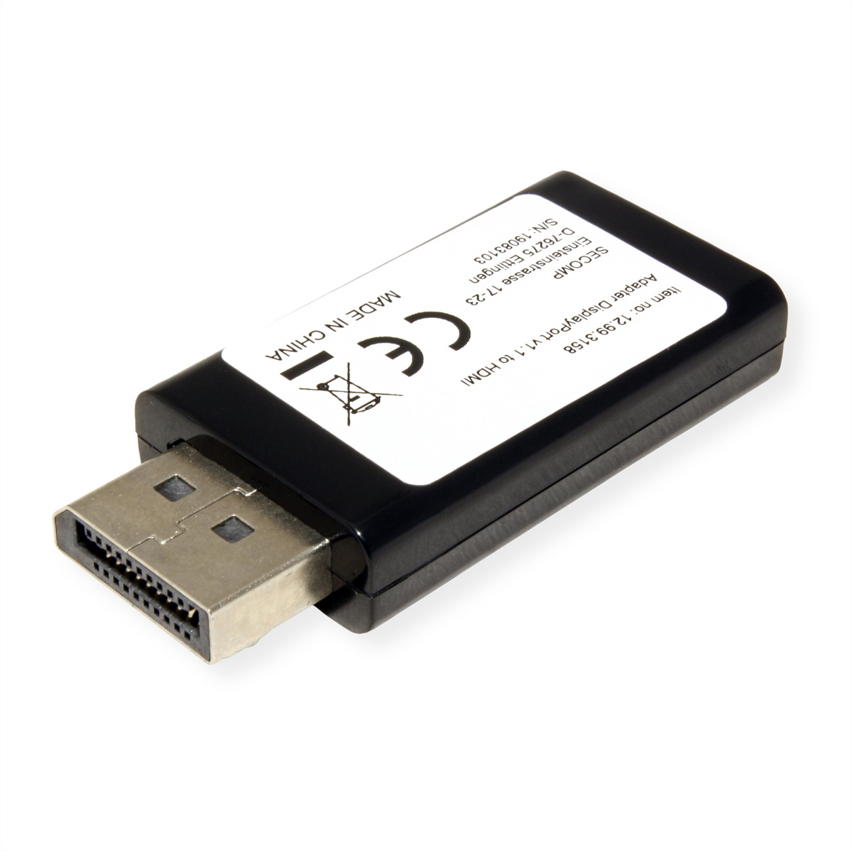 Buchse Adapter DisplayPort-HDMI VALUE DisplayPort-HDMI DP Stecker-HDMI Adapter,