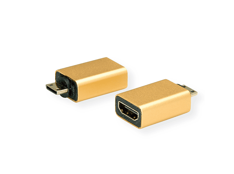 ROLINE GOLD HDMI-Adapter, HDMI BU - HDMI Mini ST HDMI-HDMI Mini Adapter