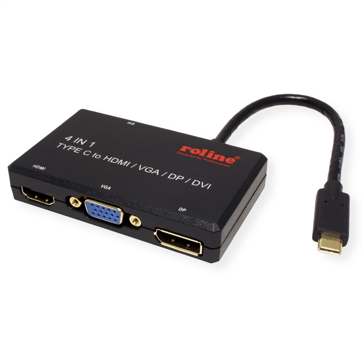 ROLINE Display Adapter USB Typ HDMI / / DVI C VGA USB-Grafikadapter - DP 