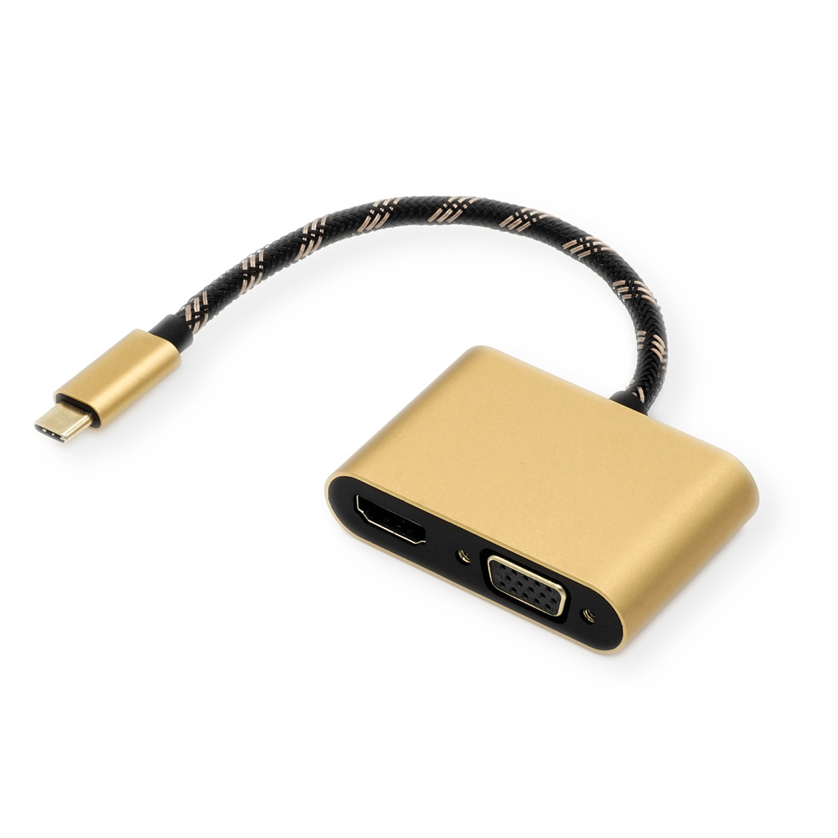 Adapter + HDMI USB-HDMI GOLD Display USB - C Adapter VGA ROLINE Typ