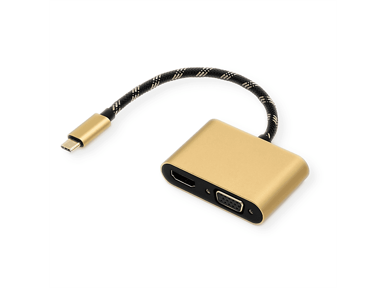ROLINE GOLD Display Adapter USB Typ C - VGA + HDMI USB-HDMI Adapter