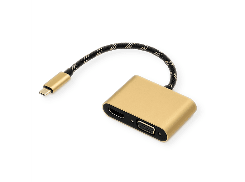 ROLINE GOLD Display Adapter USB Typ C VGA + HDMI USBHDMI Adapter