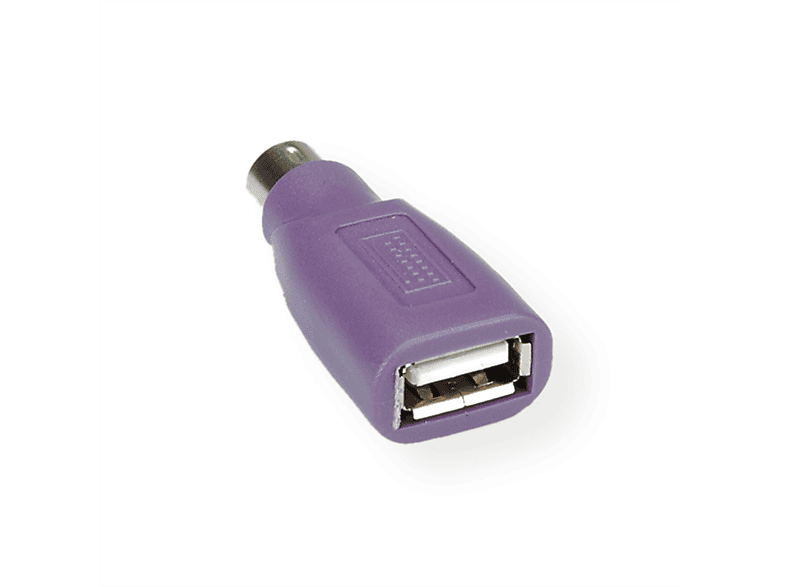 VALUE PS/2 - USB Tastatur-Adapter, violett PS/2 - USB Adapter