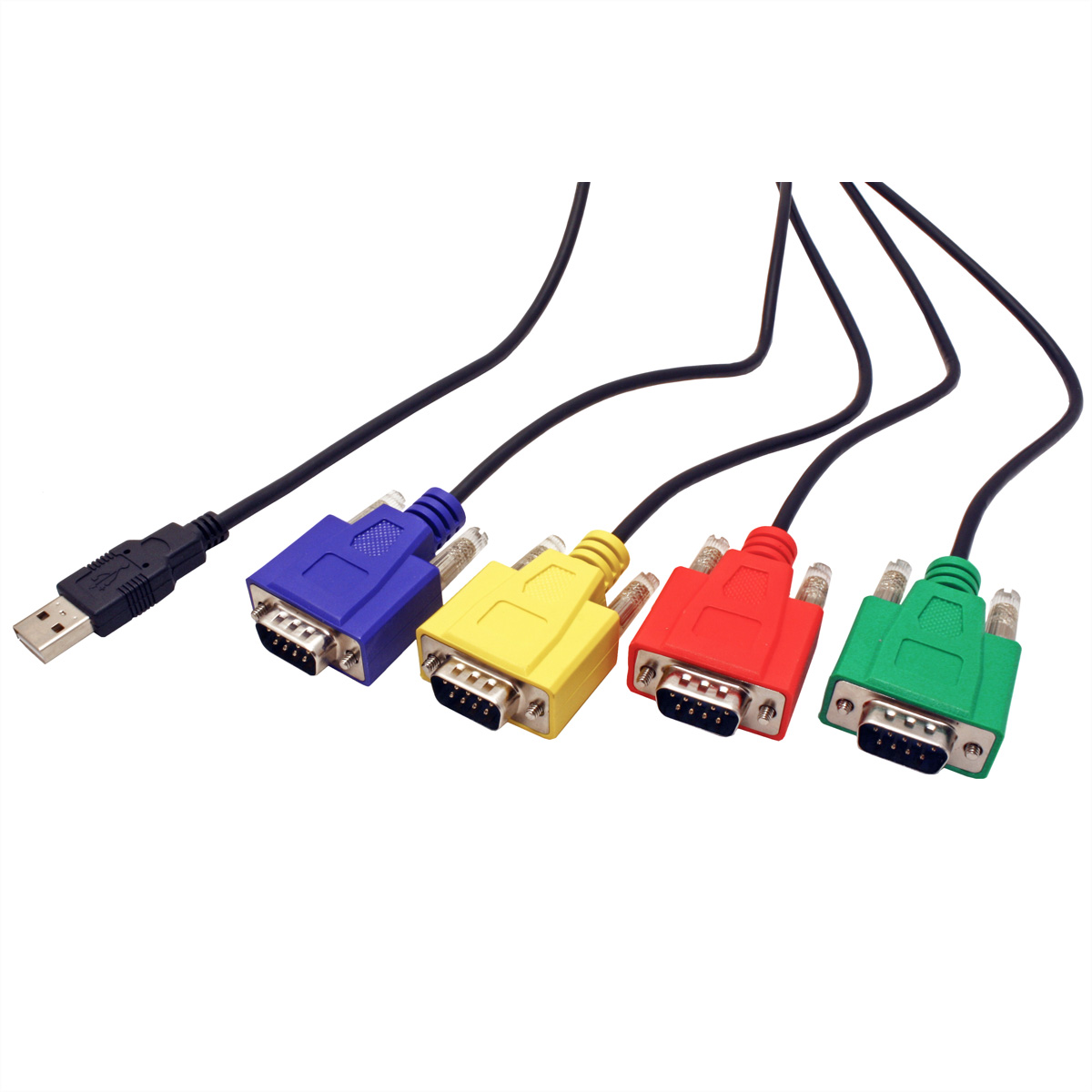 ROLINE Konverter USB / 4fach Konverter USB-Seriell (RS232) Seriell