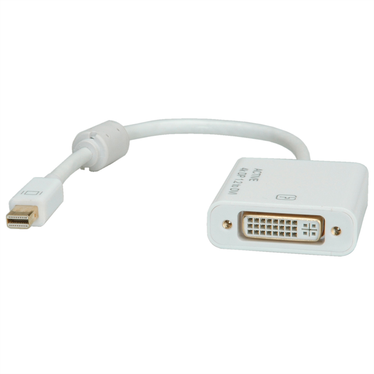 ROLINE 4K Mini DP DVI - Mini Mini Adapter ST DisplayPort-DVI Adapter, DisplayPort-DVI BU