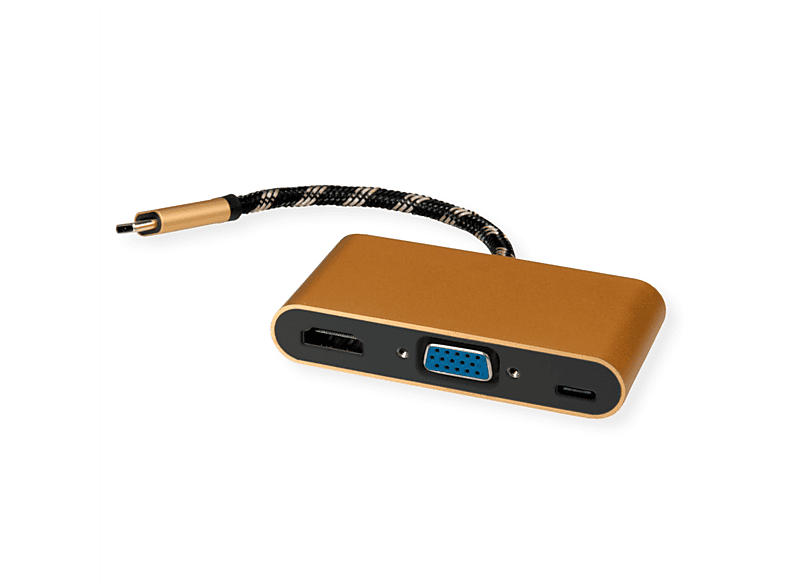 ROLINE GOLD Display Adapter USB Typ C VGA / HDMI / C (PD) USBHDMI