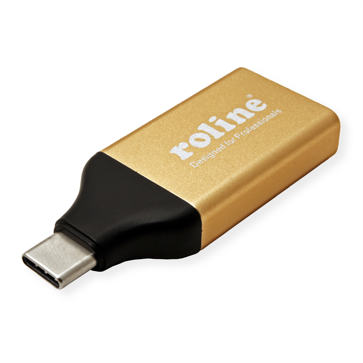 Adapter C GOLD Typ USB-DisplayPort v1.2 DisplayPort USB ROLINE Display - Adapter