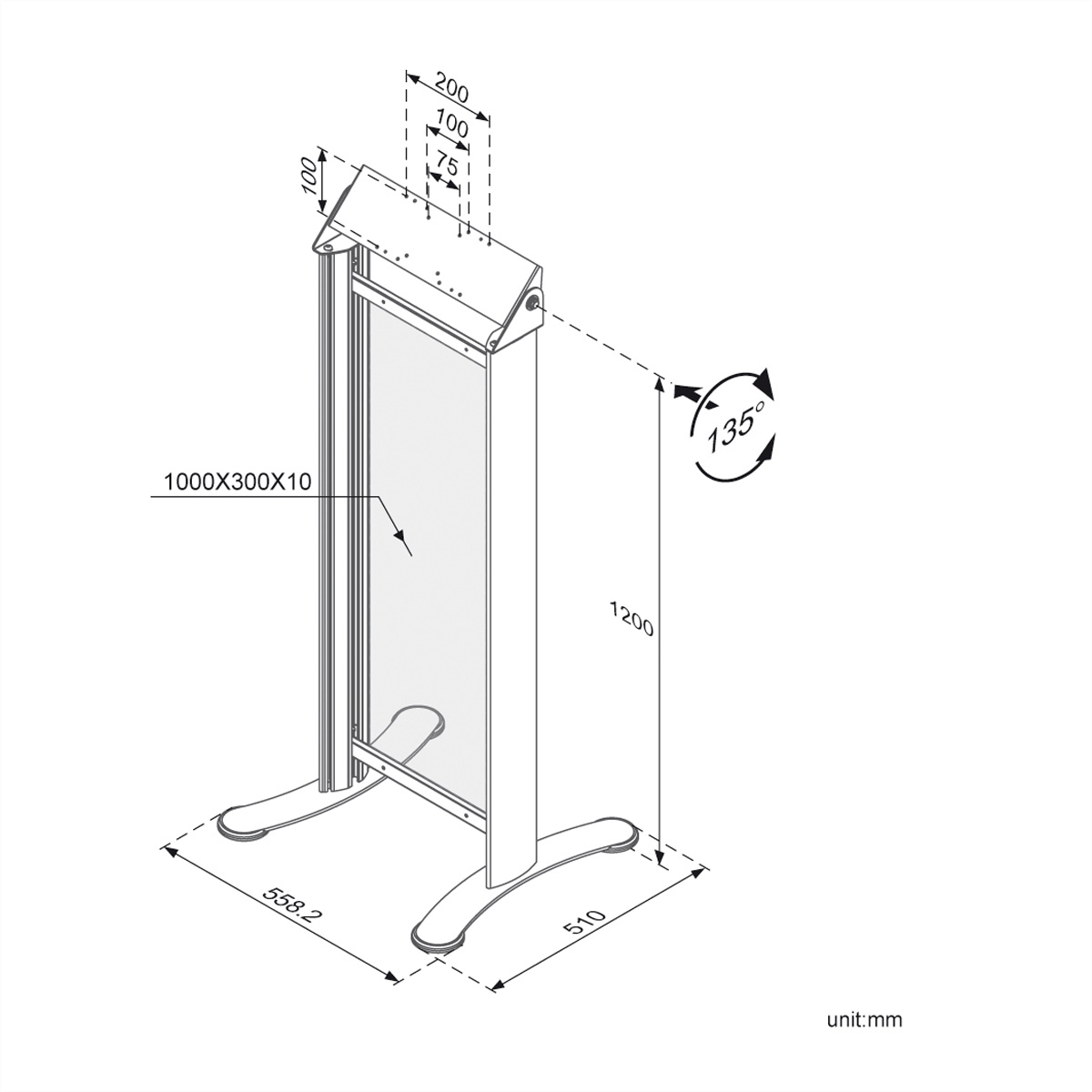 ROLINE Digital Signage Stand, Marketing Monitorständer