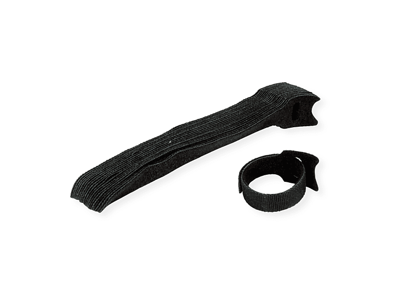 VALUE Klettbänder mit Lasche Klettband, schwarz
