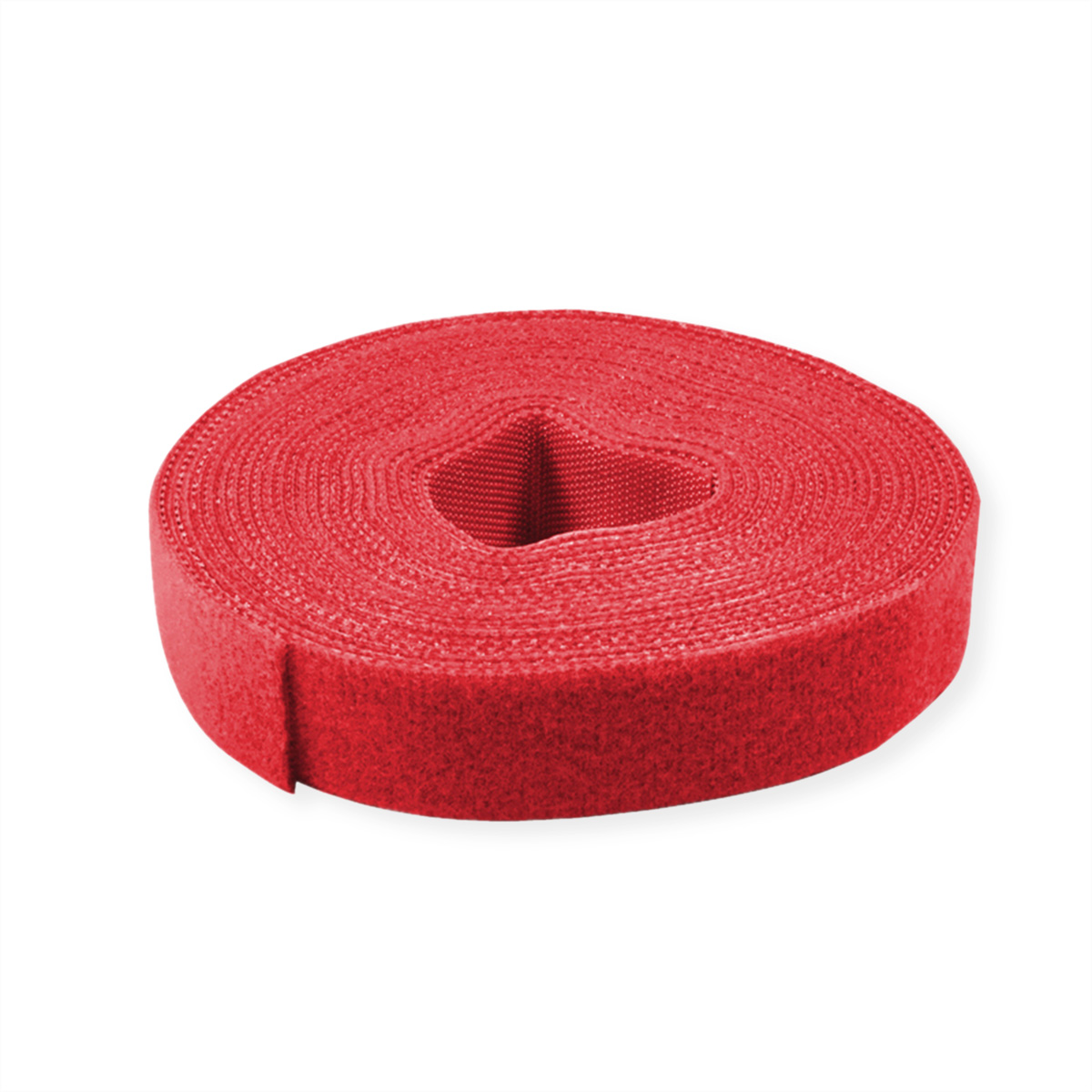 VALUE Klettband, 10mm Rolle, rot auf Klettband