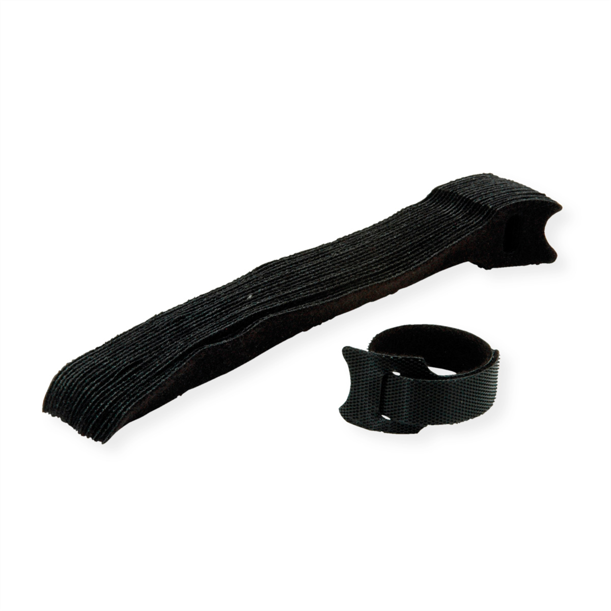 Klettbänder schwarz Klettband, mit VALUE Lasche