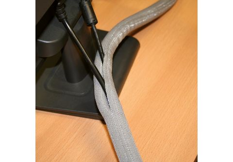 VALUE Gewebeschlauch SNAP für Kabelbündelung Kabelbinder, grau