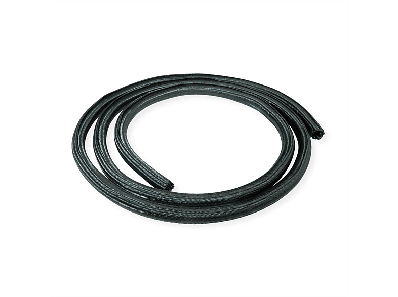 ROLINE PVC Gewebeschlauch für Kabelbündelung, selbst-schliessend Kabelbinder, schwarz