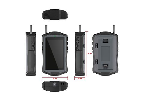 VALUE Tragbare digitale Inspektionskamera mit Schwanenhals und LCD-Monitor Allround Kamera, schwarz