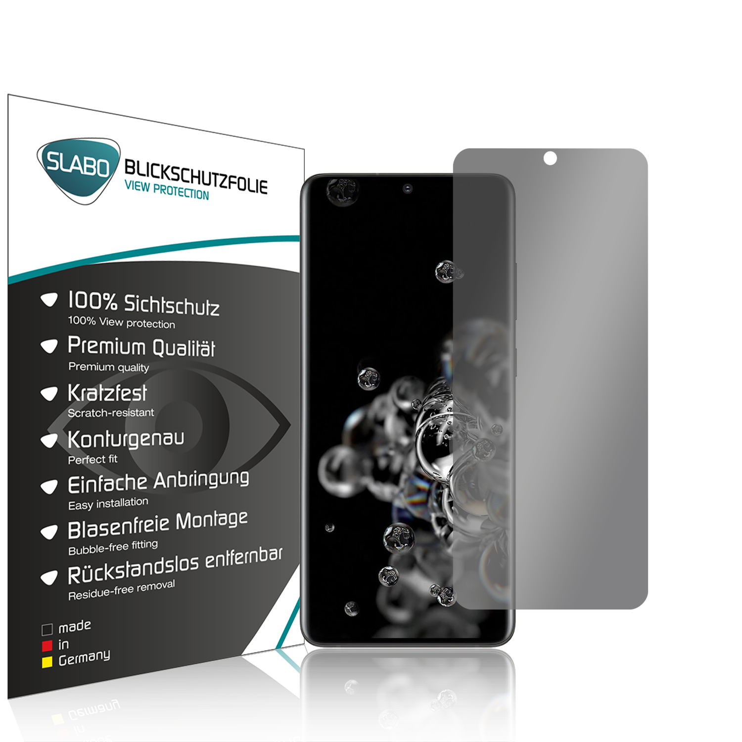 SLABO Blickschutzfolie 360° Sichtschutz 4-Way S20 Ultra Samsung Displayschutz(für Galaxy 5G)