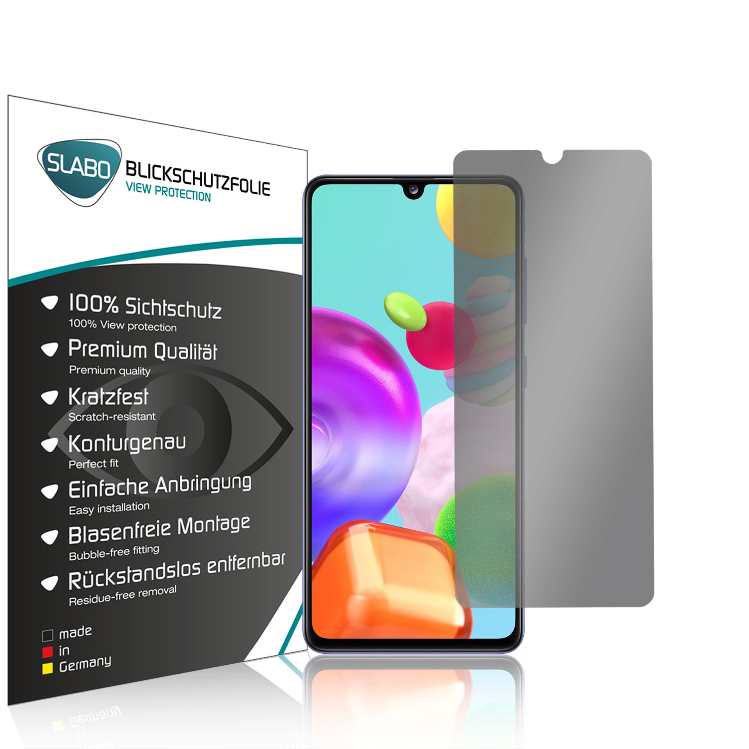 SLABO Blickschutzfolie 360° Sichtschutz 4-Way Galaxy Samsung Displayschutz(für A41)