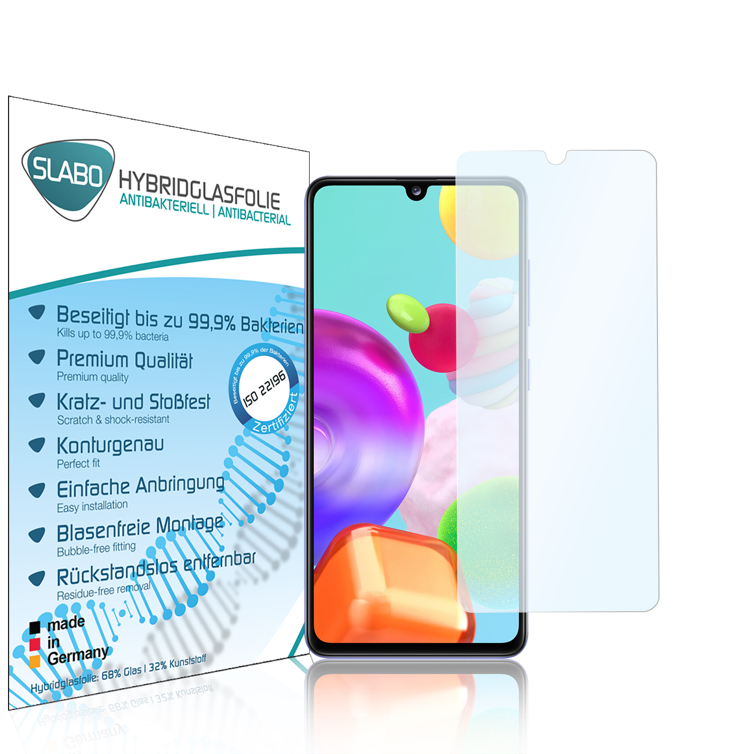 SLABO antibakterielle flexible Hybridglasfolie Displayschutz(für A41) Samsung Galaxy