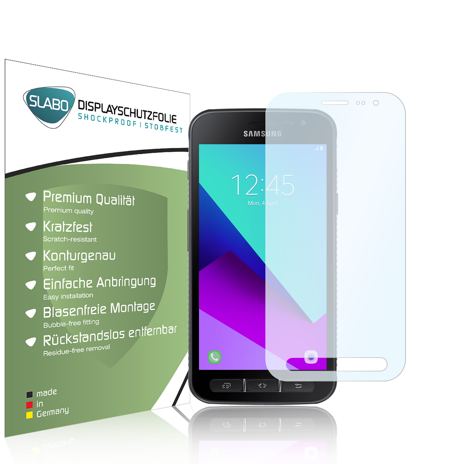 Samsung XCover Galaxy SM-G390F XCover Panzerschutzfolie Samsung flexible SLABO Galaxy 4s) Displayschutz(für Shockproof 4 2x |