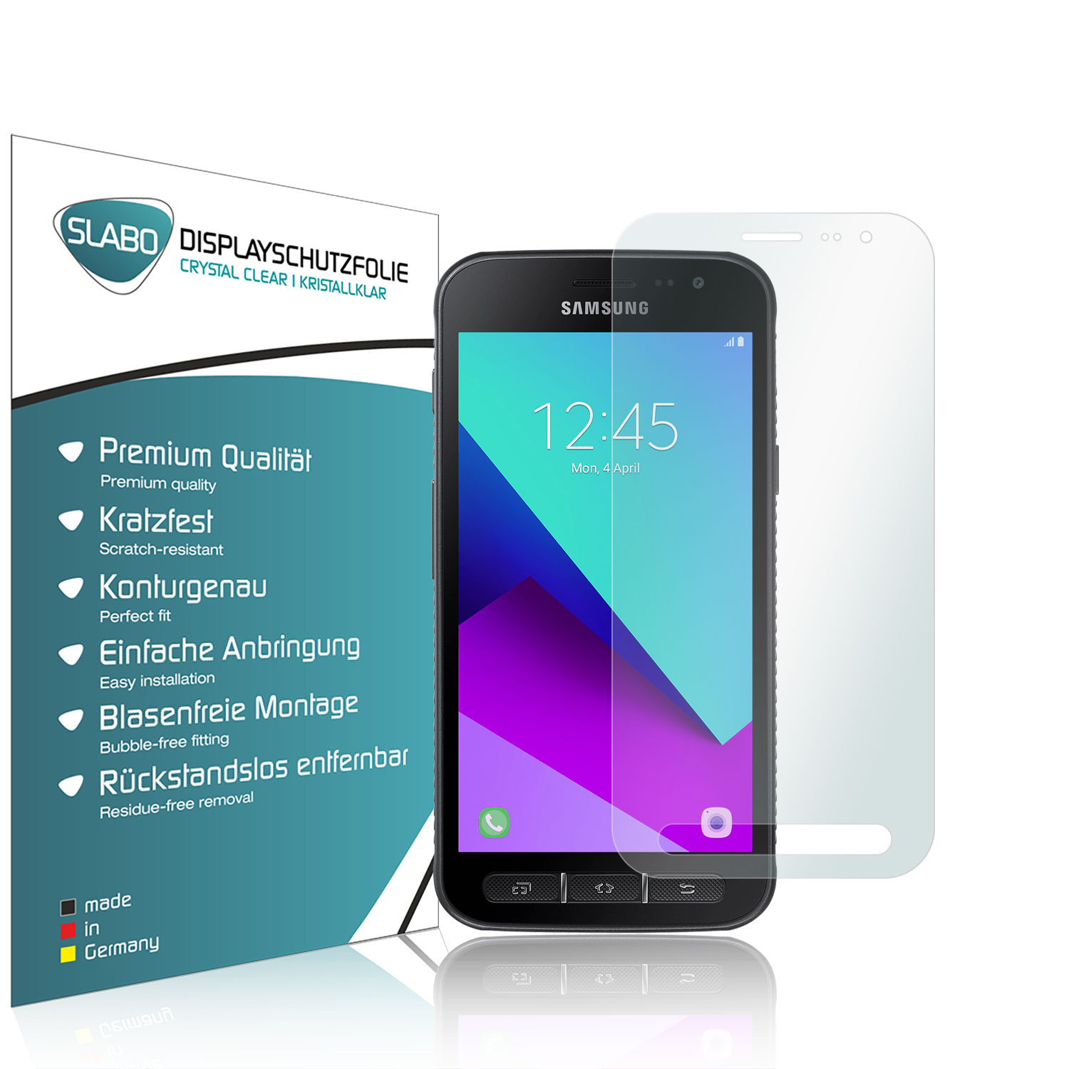 SLABO 4 x Samsung XCover 4s) Displayschutz(für Clear\
