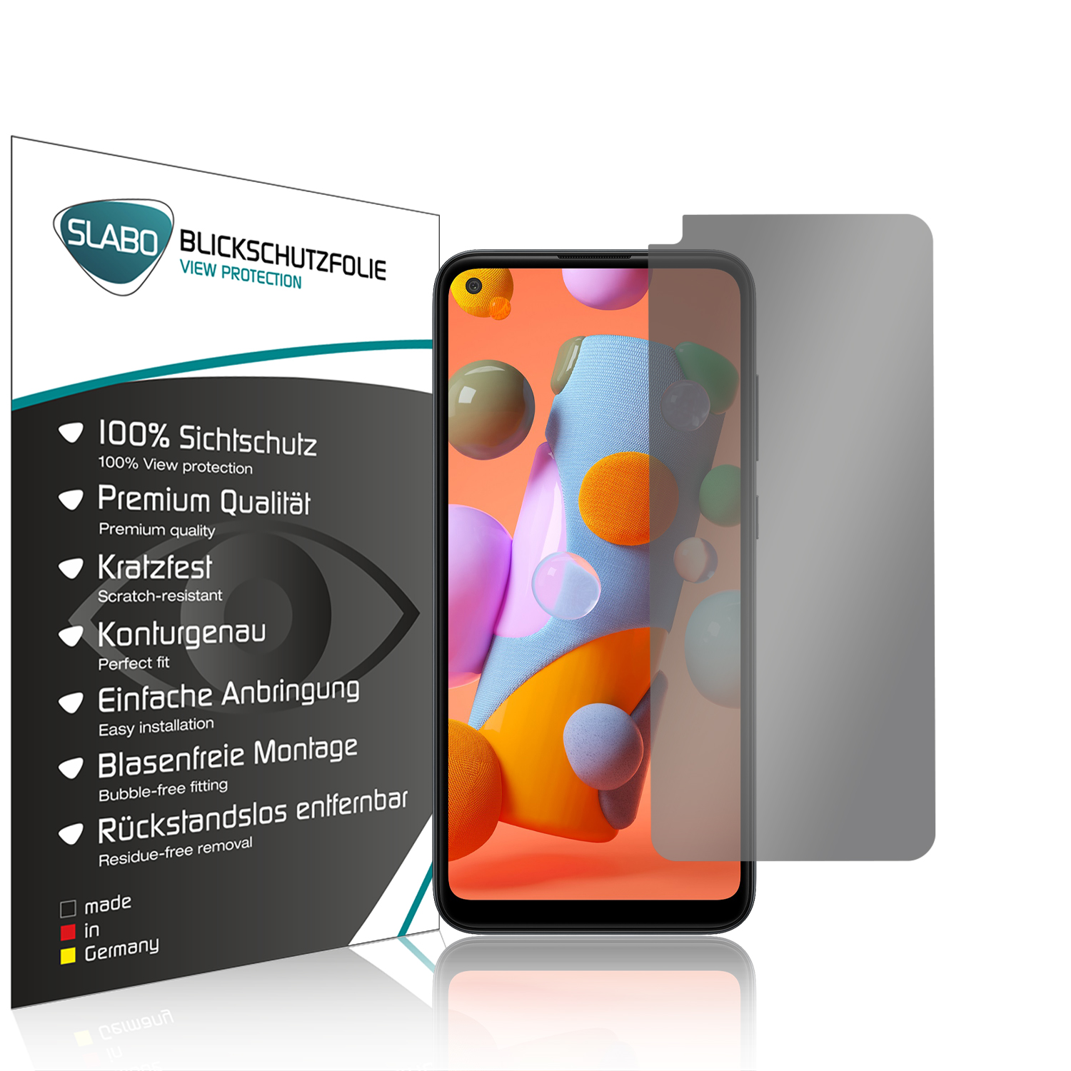 Blickschutzfolie SLABO Galaxy M11) 4-Way Galaxy Samsung | Sichtschutz A11 360° Displayschutz(für