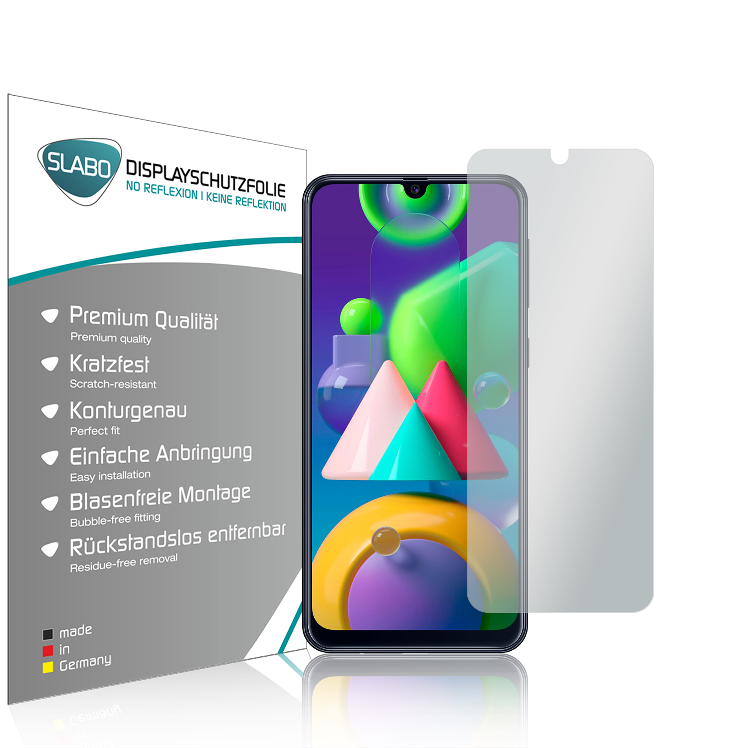 SLABO 4 x Displayschutzfolie M31) Samsung M21 Galaxy \