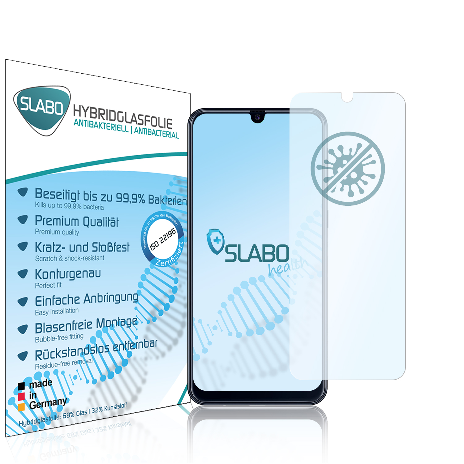 Displayschutz(für Galaxy flexible | Samsung Hybridglasfolie Galaxy SLABO antibakterielle M21 M31)