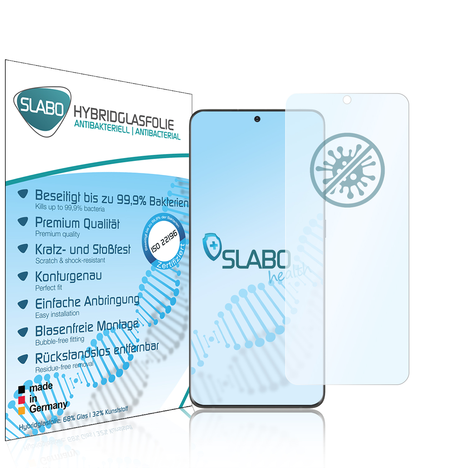 Hybridglasfolie SLABO S20 Galaxy 5G) Displayschutz(für flexible Ultra Samsung antibakterielle