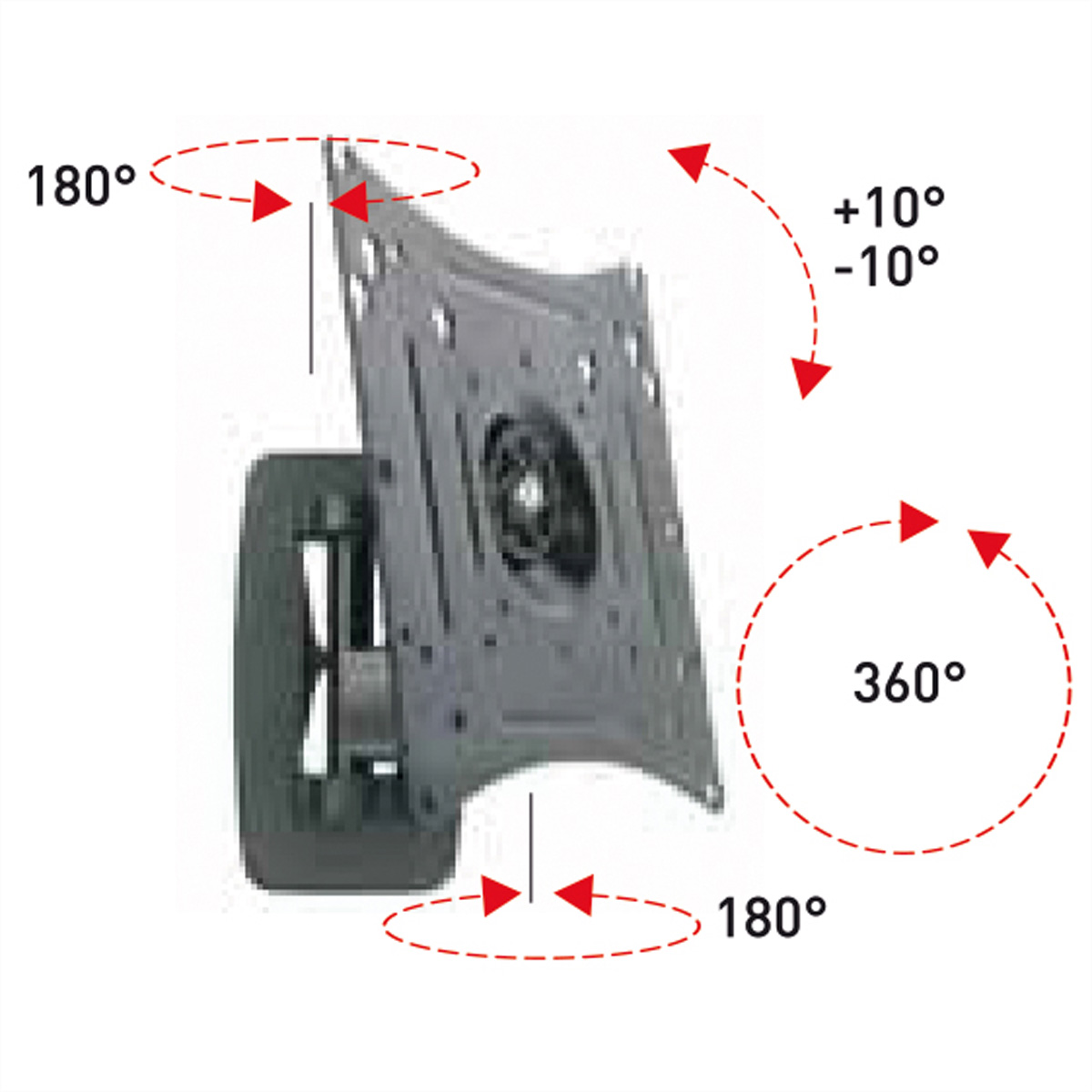 Wandmontage Drehpunkte LCD/TV-Wandhalterung, Monitorarm, 4 ROLINE