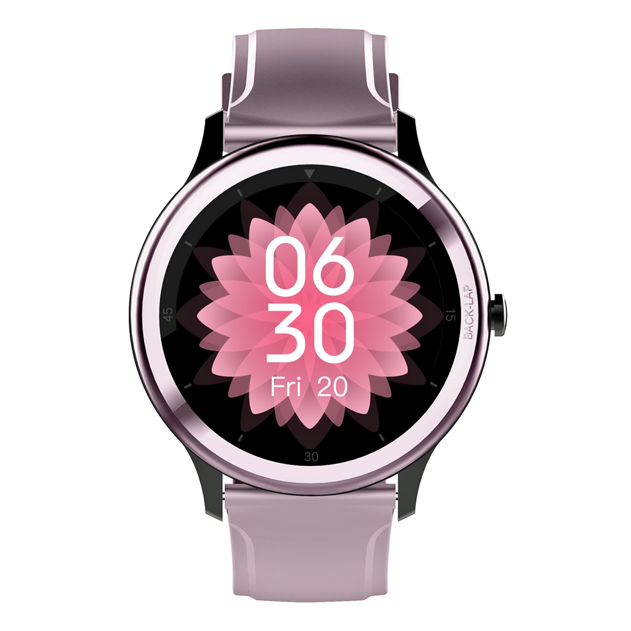 LOOKIT PSPro Blume 45mm Fitnesstracker Silikon, Smartwatch Violett Multifunktion