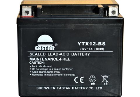 ECO ENGEL Batterie 12V 10Ah YTX12-BS für Motorrad Roller Blei-Gel Blei-Gel  Akku, 12 Volt
