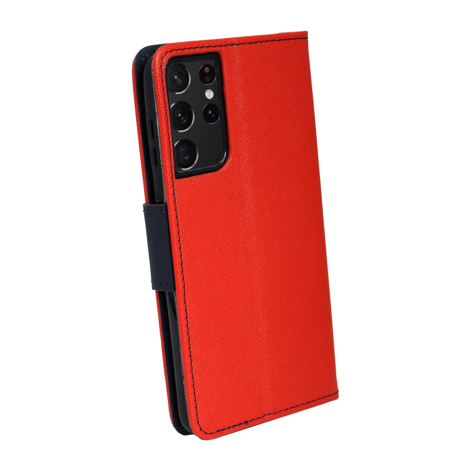 Samsung, Bookcover, Case, COFI Rot S21 Galaxy Fancy Ultra,