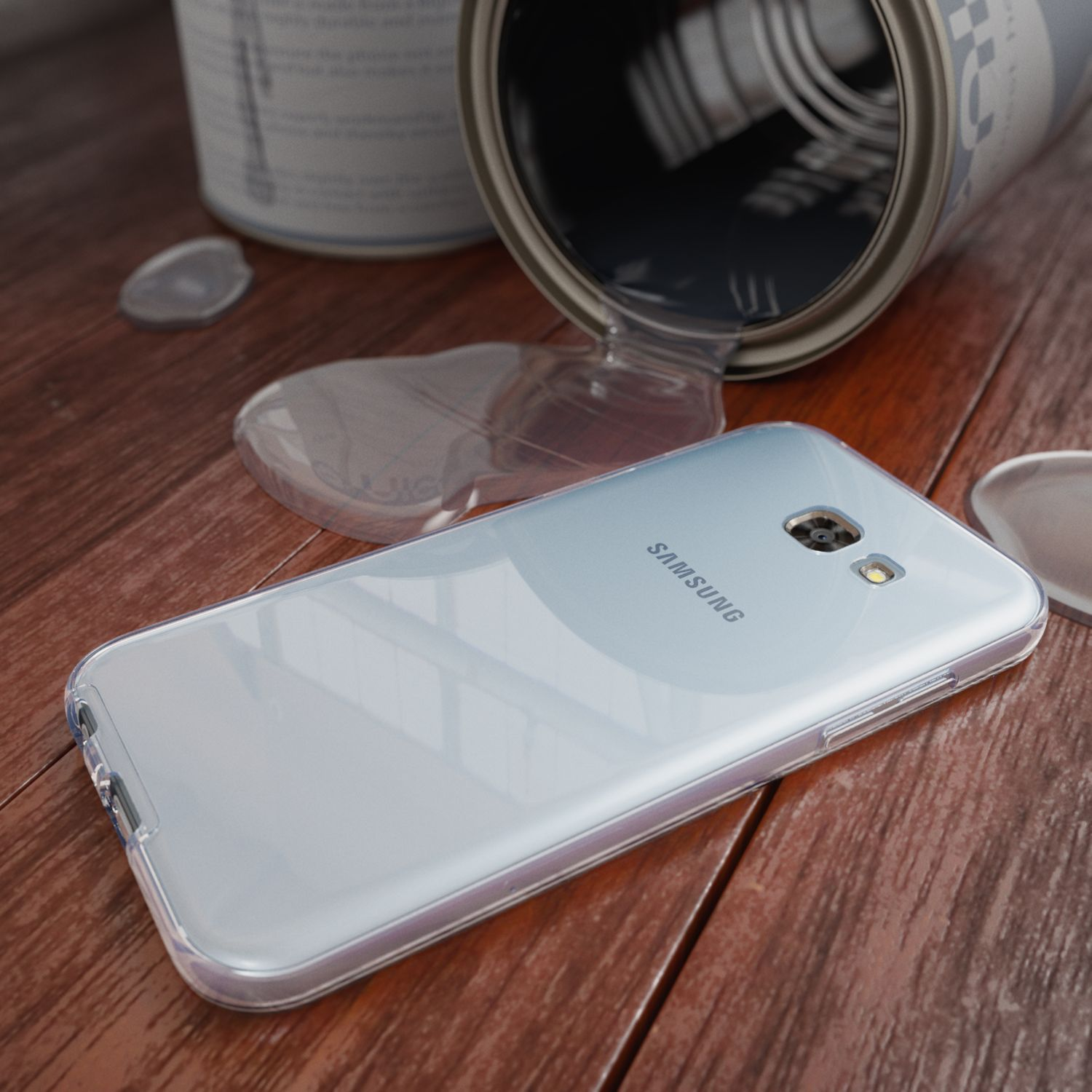 Galaxy Hülle, Grad Transparent Samsung, Klare A5 NALIA Silikon Backcover, 360 (2017),