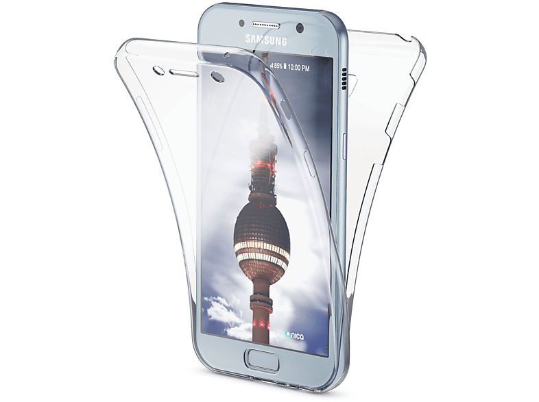 NALIA Klare 360 Grad Silikon Hülle, Backcover, Samsung, Galaxy A5 (2017), Transparent