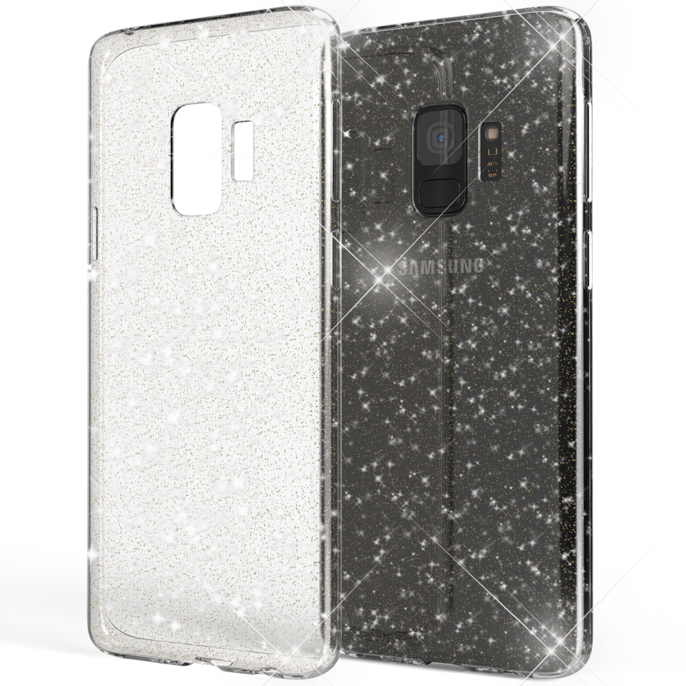 NALIA Klare Glitzer Silikon Transparent Galaxy Samsung, Backcover, Hülle, S9