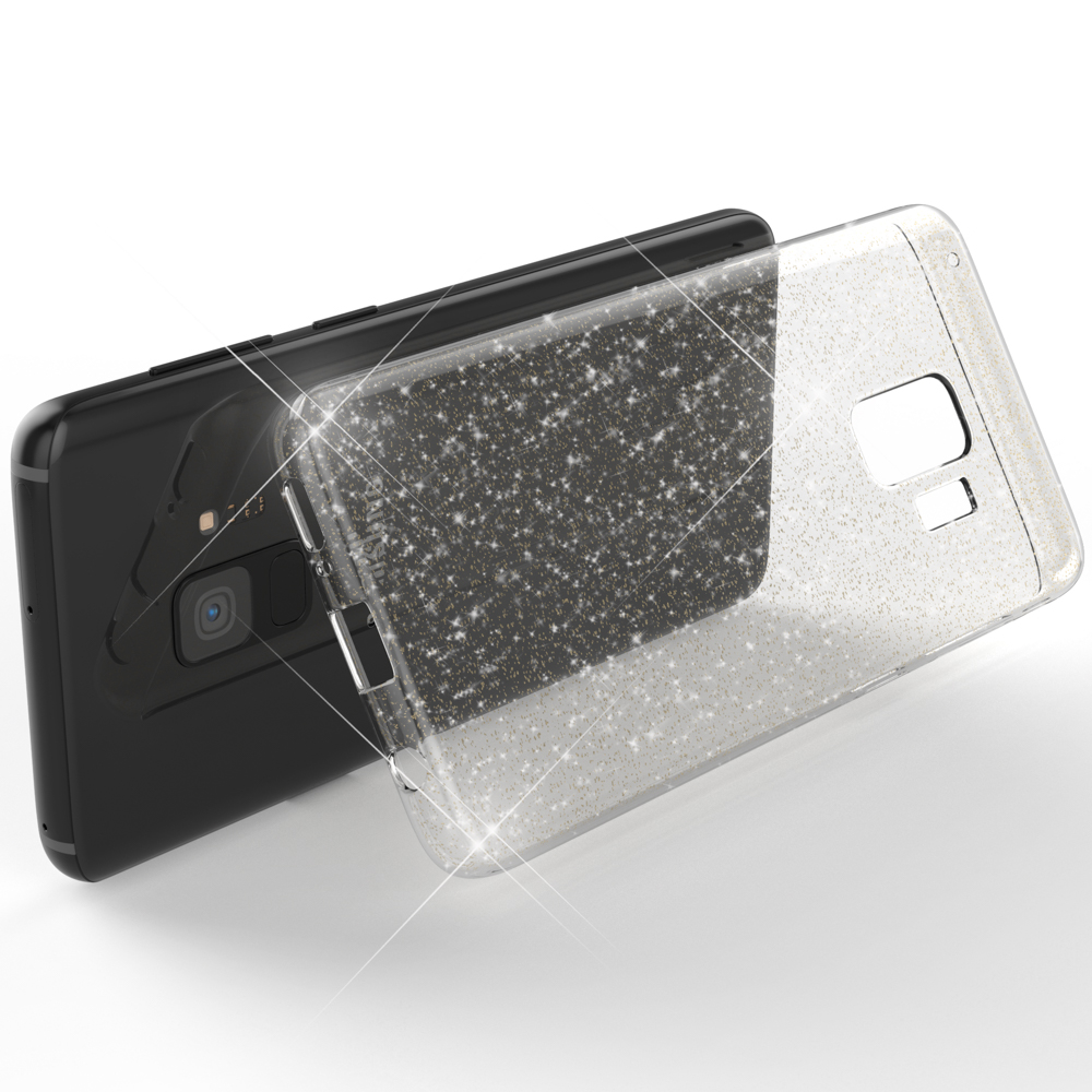 NALIA Klare S9, Hülle, Glitzer Silikon Galaxy Backcover, Samsung, Transparent