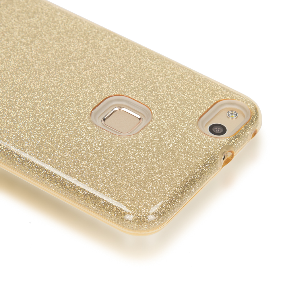 Glitzer P10 Gold NALIA Hülle, Lite, Backcover, Huawei,