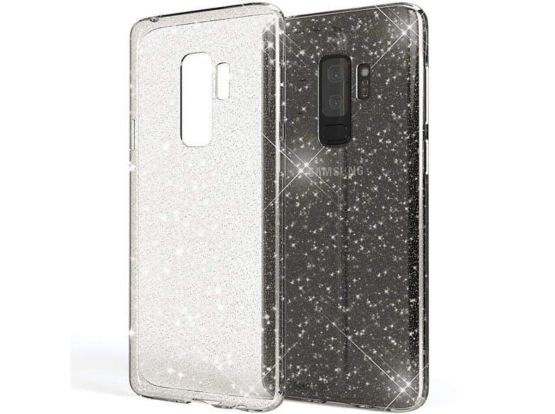 NALIA Klare Glitzer Silikon S9 Samsung, Transparent Backcover, Hülle, Galaxy Plus