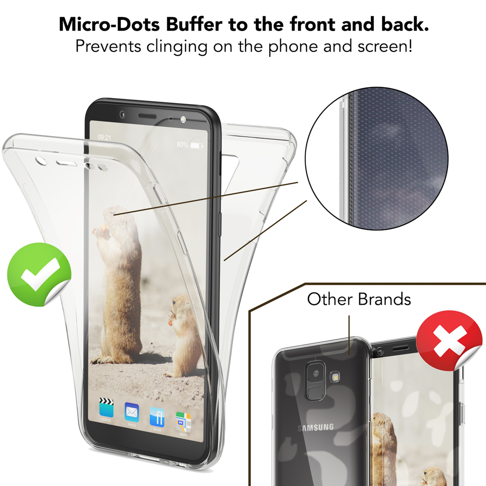 NALIA Klare 360 Grad Backcover, Transparent A6, Galaxy Silikon Samsung, Hülle